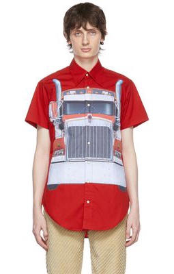 ERL Red Cotton Shirt