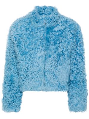 ERL shearling varsity jacket - Blue