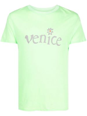 ERL slogan-print cotton T-shirt - Green