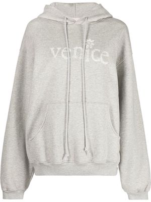 ERL slogan-print hoodie - Grey