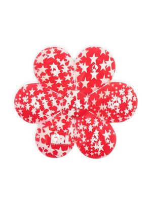 ERL star-print flower brooch - Red