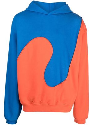 ERL two-tone pullover hoodie - Blue