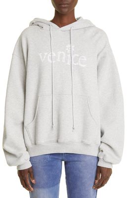 ERL Unisex Venice Oversize Cotton Blend Hoodie in Grey