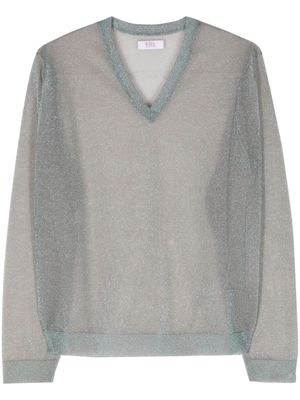 ERL V-neck lurex jumper - Grey