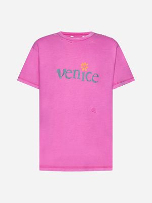 ERL Venice Cotton And Linen T-shirt