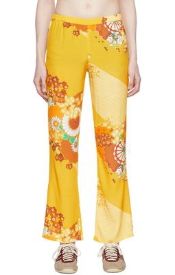 ERL Yellow Viscose Trousers