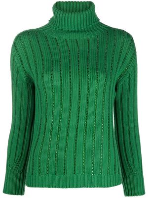 Ermanno Ermanno chunky-ribbed knit jumper - Green