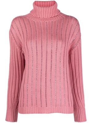 Ermanno Ermanno chunky-ribbed knit jumper - Pink