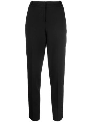 Ermanno Ermanno embossed-logo tailored trousers - Black