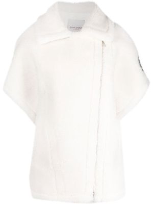 Ermanno Ermanno short-sleeve shearling jacket - White