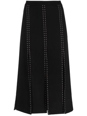 Ermanno Ermanno studded split midi skirt - Black