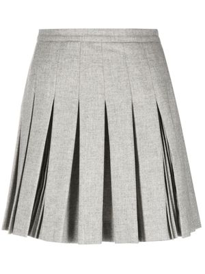 Ermanno Ermanno virgin-wool pleated skirt - Grey