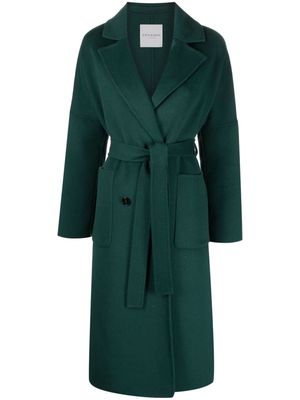ERMANNO FIRENZE belted double-breasted wool-blend coat - Green