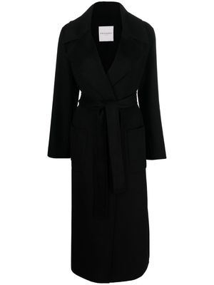 ERMANNO FIRENZE belted wool-blend coat - Black