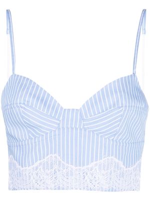 ERMANNO FIRENZE cropped bustier top - Blue