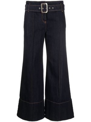 ERMANNO FIRENZE cropped wide-leg jeans - Blue