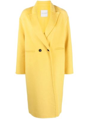 ERMANNO FIRENZE double-breasted wool-blend coat - Yellow