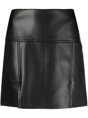ERMANNO FIRENZE faux-leather A-line skirt - Black
