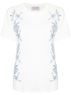 ERMANNO FIRENZE floral-lace T-shirt - White
