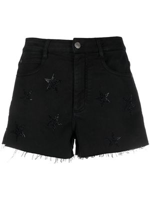 ERMANNO FIRENZE high-waisted denim shorts - Black