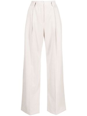 ERMANNO FIRENZE invert-pleated corduroy trousers - Neutrals