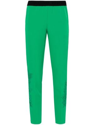 ERMANNO FIRENZE lace-embellished trousers - Green