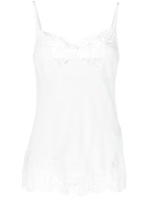 ERMANNO FIRENZE lace-embroidered camisole top - White