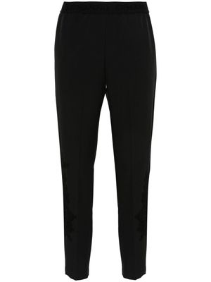 ERMANNO FIRENZE logo-embroidered trousers - Black