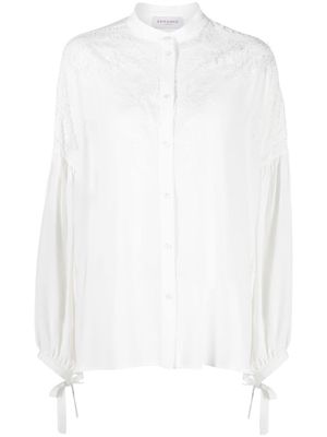 ERMANNO FIRENZE long-sleeve button-fastening blouse - White
