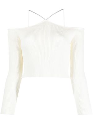 ERMANNO FIRENZE off-shoulder ribbed-knit top - White