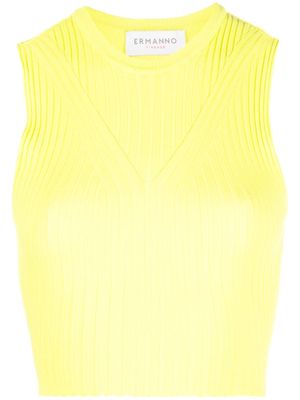 ERMANNO FIRENZE open-back knitted top - Yellow