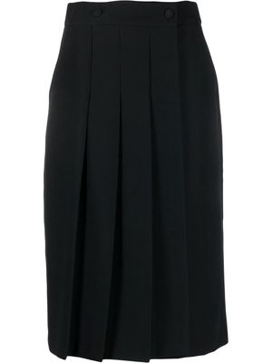 ERMANNO FIRENZE pleated midi-skirt - Black