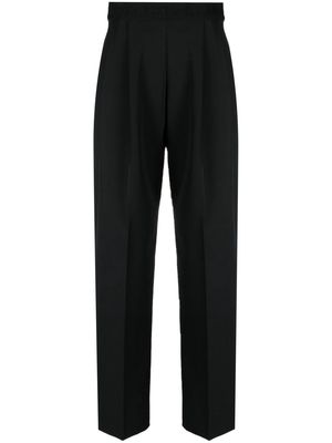 ERMANNO FIRENZE pressed-crease straight-leg trousers - Black