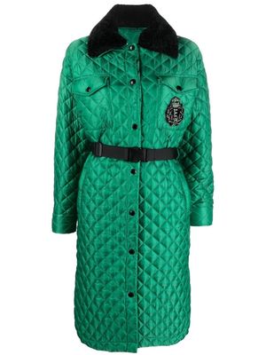 ERMANNO FIRENZE quilted mid-length coat - Green