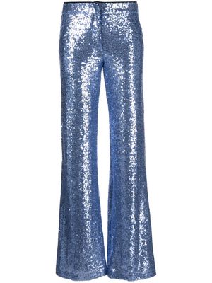 ERMANNO FIRENZE sequin-embellished flared trousers - Blue