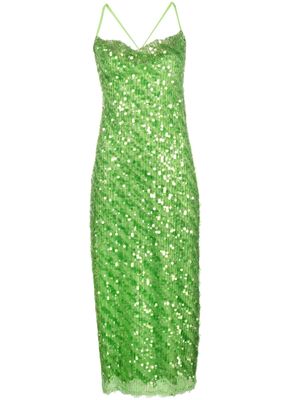 ERMANNO FIRENZE sequin-embellished midi dress - Green