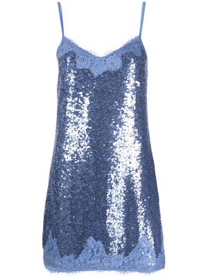 ERMANNO FIRENZE sequined slip dress - Blue