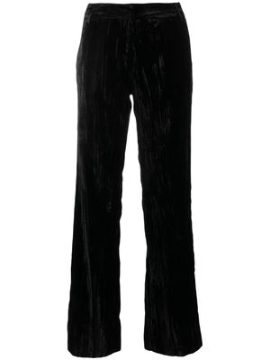 ERMANNO FIRENZE straight-leg velvet trousers - Black