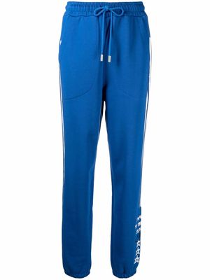ERMANNO FIRENZE striped cotton track pants - Blue