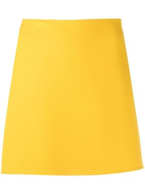 Ermanno Scervino A-line cashmere mini skirt - Yellow