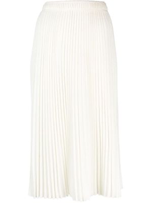 Ermanno Scervino A-line pleated midi skirt - White