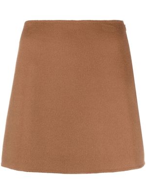 Ermanno Scervino A-line wool mini skirt - Brown