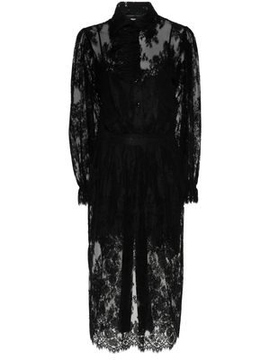 Ermanno Scervino all-over corded-lace dress - Black