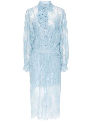 Ermanno Scervino all-over corded-lace dress - Blue