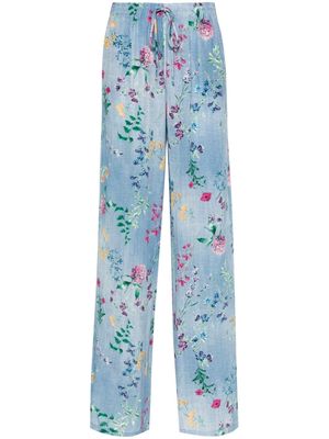 Ermanno Scervino all-over floral-print trousers - Blue