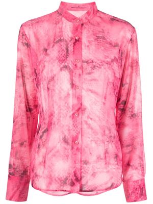 Ermanno Scervino animal-print long sleeve shirt - Pink