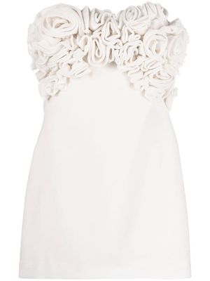 Ermanno Scervino appliqué-detail strapless dress - White