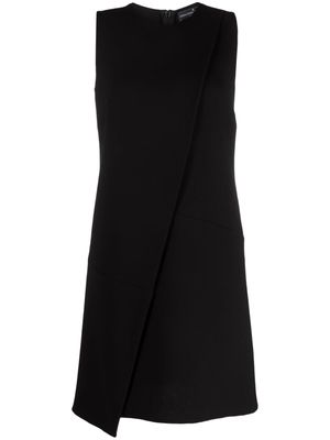 Ermanno Scervino asymmetric wool mini dress - Black