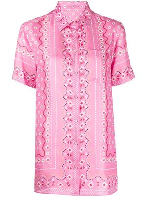 Ermanno Scervino bandana print silk shirt - Pink
