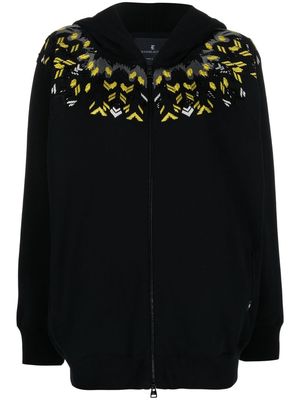 Ermanno Scervino bead-embellished detail hoodie - Black